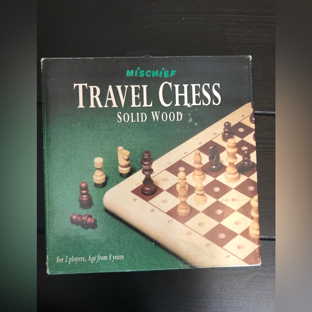 Travel Chess Set - Brown & Cream